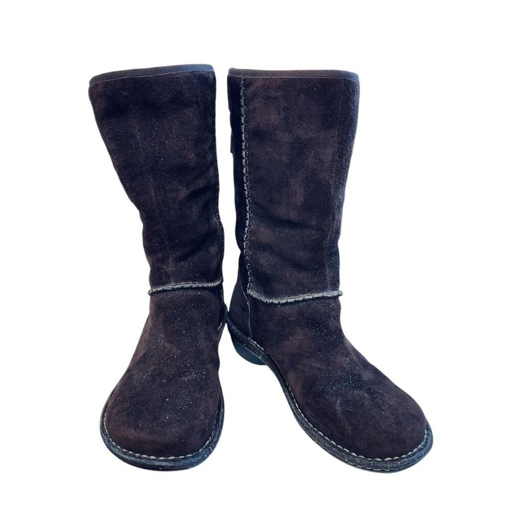 UGG Women's‎ Haywell Mid-Calf Boots Brown Size 7 Winter Sheepskin Lined